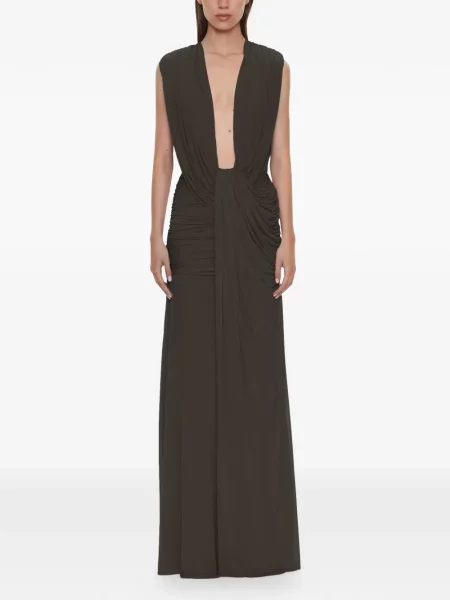 Rochie maxi Christopher Esber drapată maro