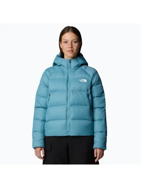 Geacă cu puf pentru femei The North Face Hyalite Down Hoodie algae blue albastru