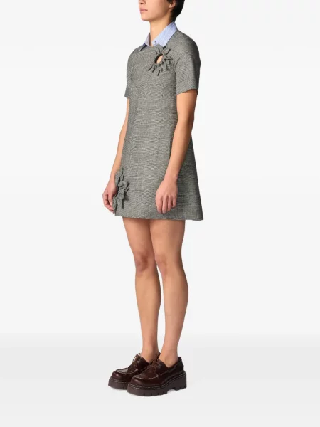 Rochie mini Monse în carouri gri