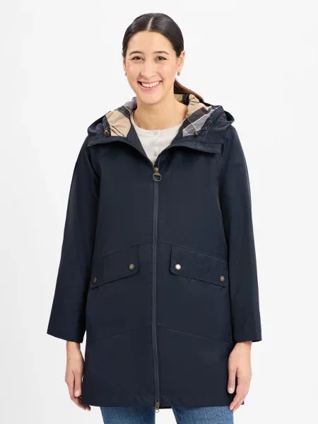 Barbour płaszcz funkcjonalny Heron Kobiety jednolity 44 niebieski