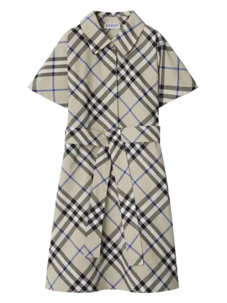 Rochie tip cămașă copii Burberry gri