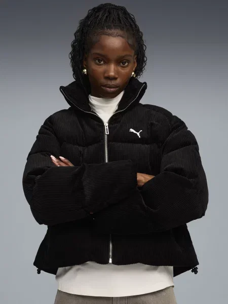 Зимова куртка PUMA CORDUROY PUFFER чорний