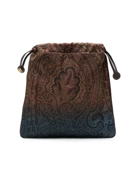 Torebka Etro z wzorem paisley brązowa