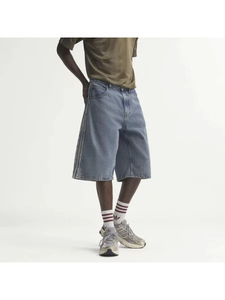 ŠORTKY FIREBIRD ADICOLOR DENIM JORTS MID-RISE STRAIGHT modré