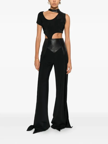Pantaloni Mitiliane Couture din piele negru