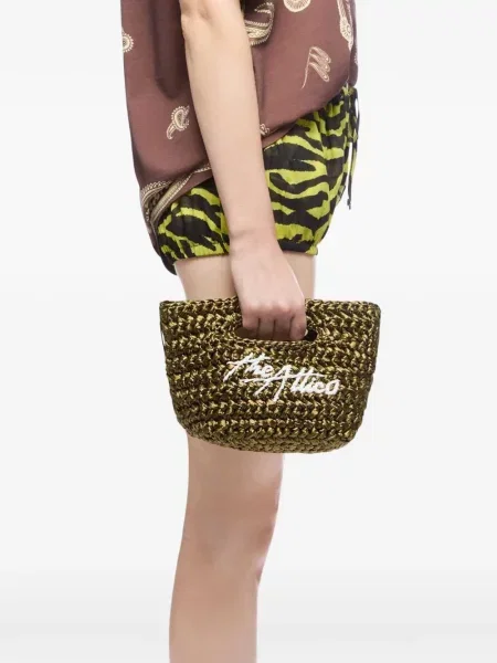 Geantă shopper The Attico verde