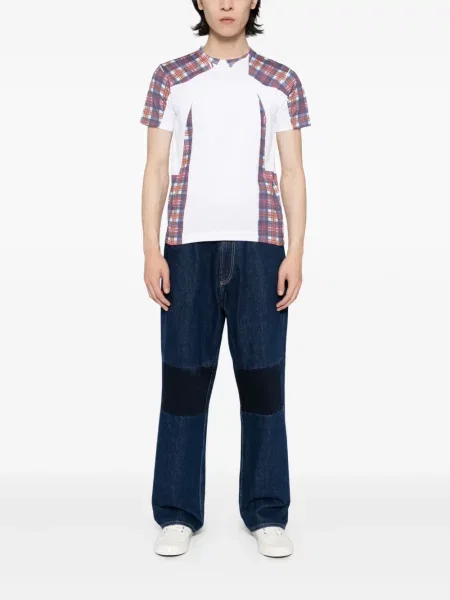 Карирана тениска Comme Des Garçons Shirt бяло