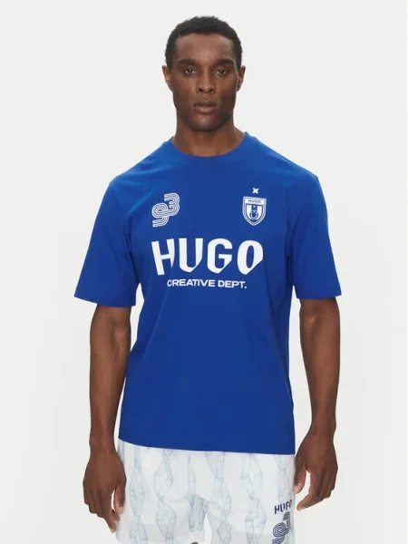 HUGO Tricou Nebulop albastru
