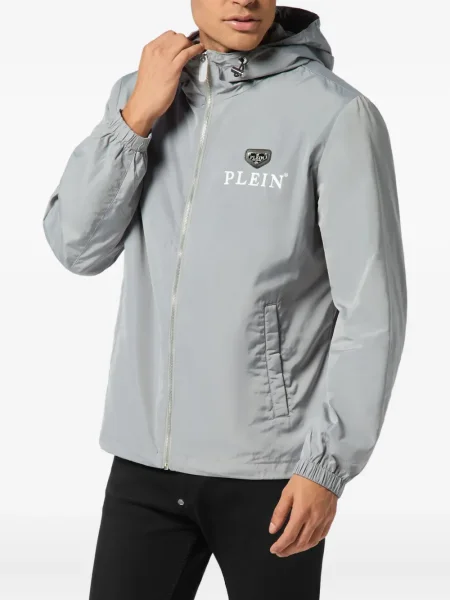 Geacă Philipp Plein cu glugă gri