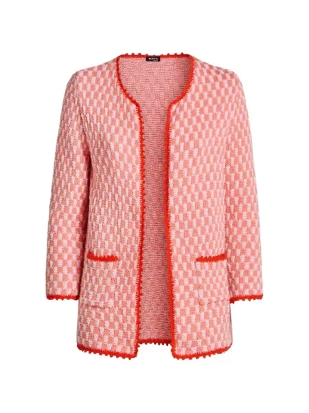 Geacă Kiton din tweed roz