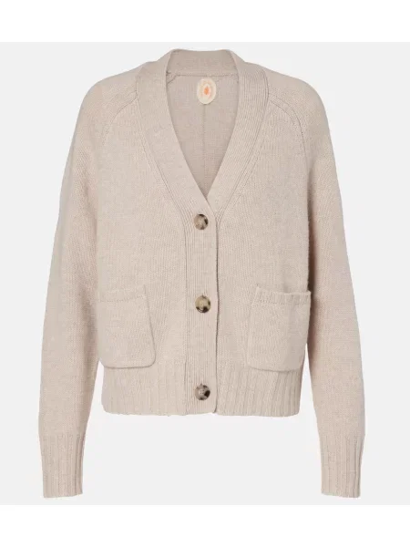 Cardigan Jardin Des Orangers de lână bej