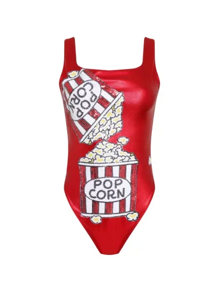 Body Brigitte cu paiete roșu