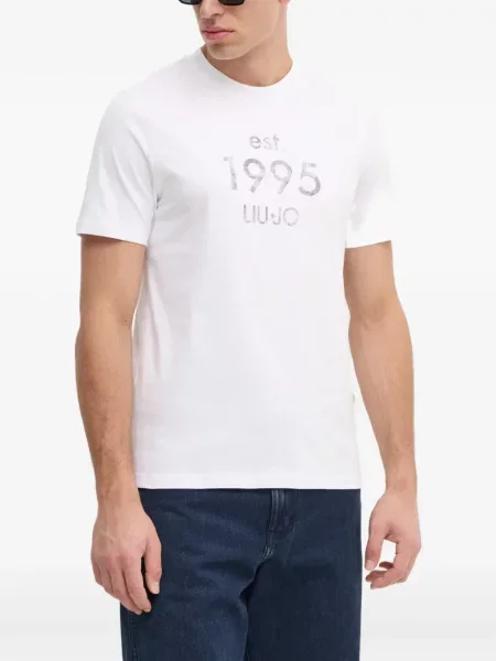 Tricou Liu Jo cu imagine cu decolteu rotund alb