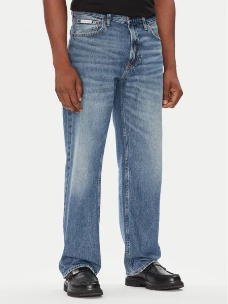 Calvin Klein Jeans Blugi Straight Fit albastru