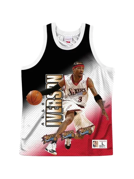 Cămașă Mitchell & Ness din jerseu alb