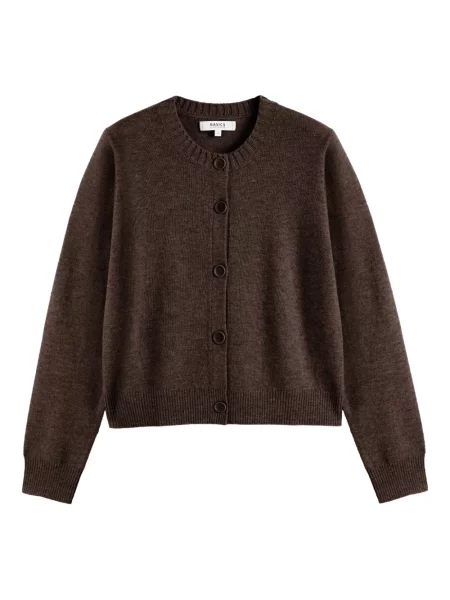 Cardigan Chinti & Parker cu decolteu rotund maro