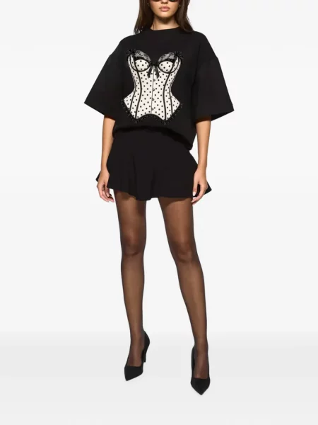 Tricou Hamza cu buline cu imagine negru