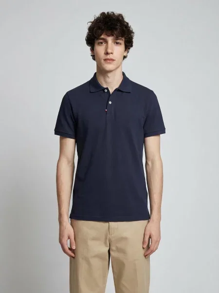 ERVERTE Paris Tricou Polo Made in France bleumarin