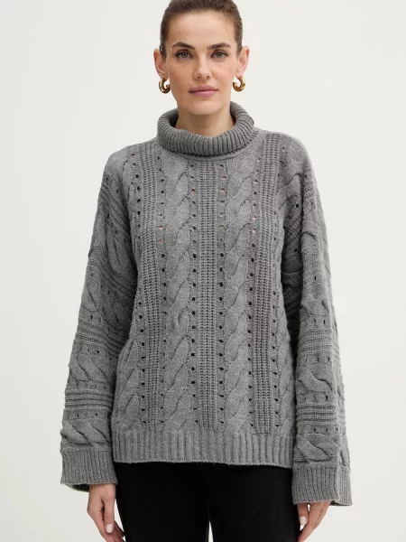 Twinset sweter z wełną szary