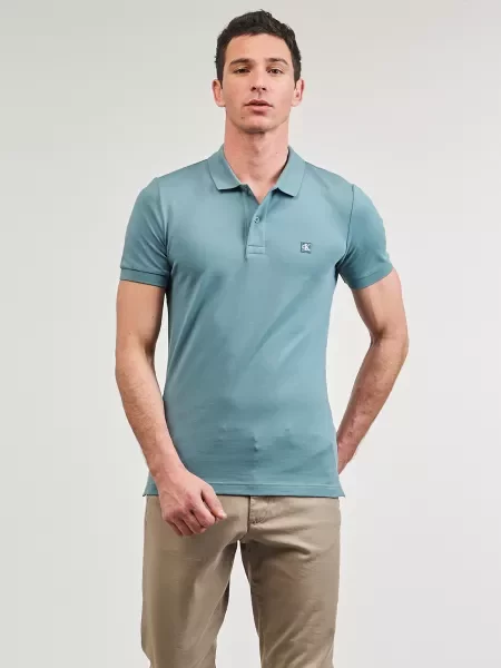 Polo majica Calvin Klein Jeans plava