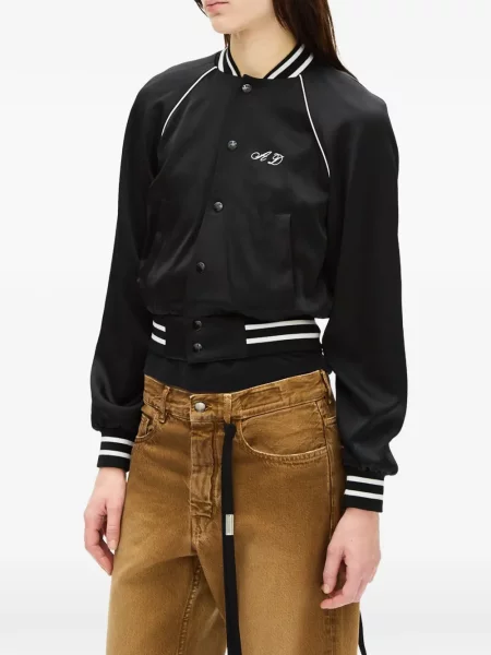 Geacă Ann Demeulemeester cu broderie negru