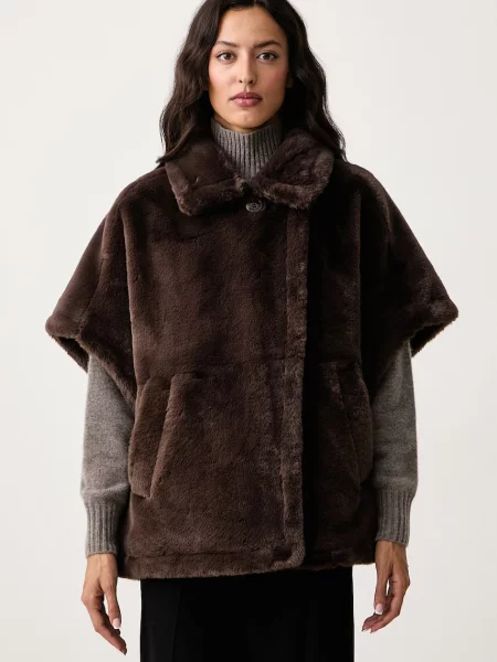 DKNY vestă pentru femei maro