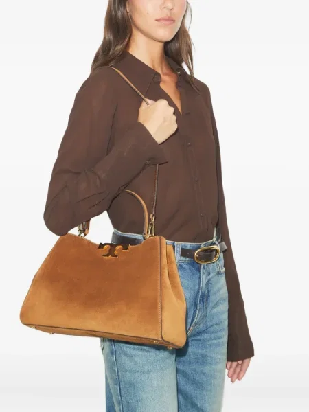 Geantă messenger Tory Burch maro