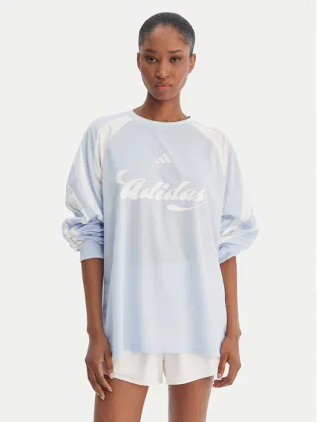 Adidas Bluza House Of Tiro Svetlo modra