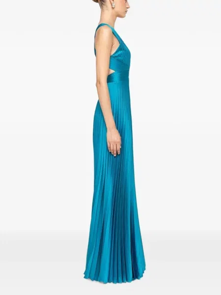 Rochie maxi Nissa din satin albastru