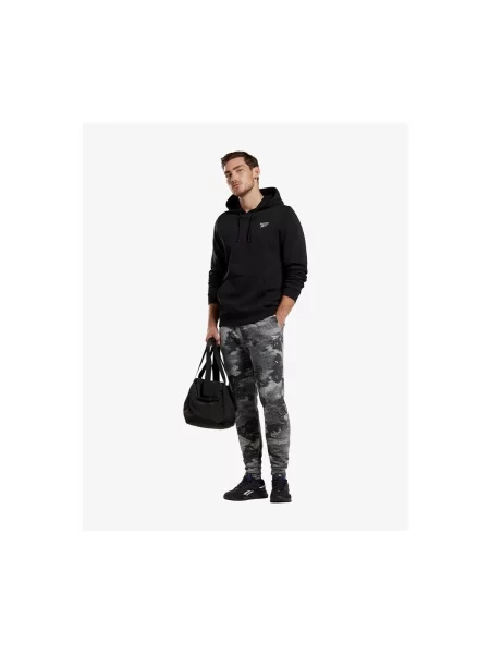 Hlače Reebok Sport s camo uzorkom crna