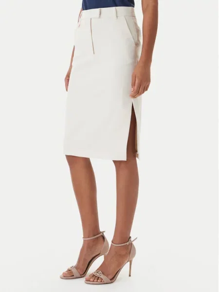 Fracomina Fustă midi Écru