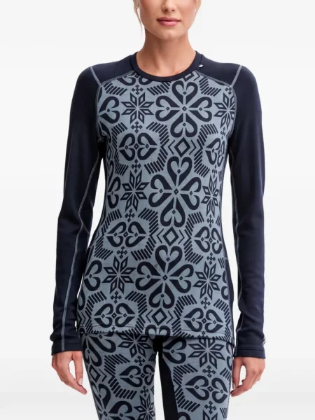 Lung top Helly Hansen cu imagine albastru