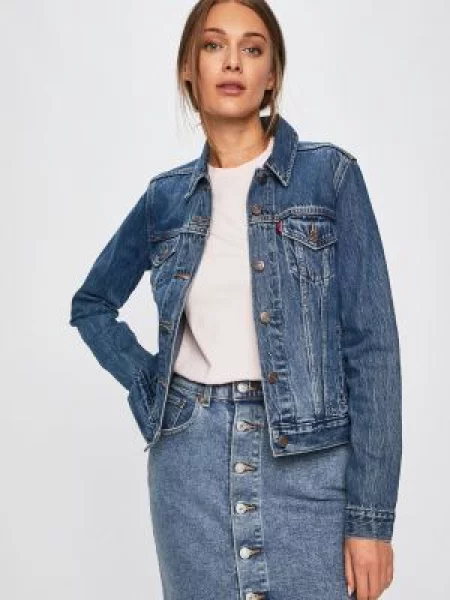 Levi's geacă din denim albastru