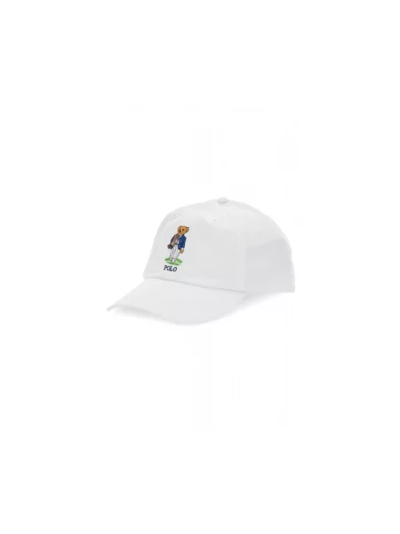 Polo Ralph Lauren Akcesoria Mężczyzna ONE SIZE Czapka z daszkiem Baseball Cap Bear biały