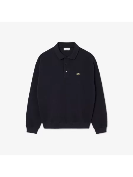 Lacoste Bluza Piqué O Luźnym Kroju granatowa