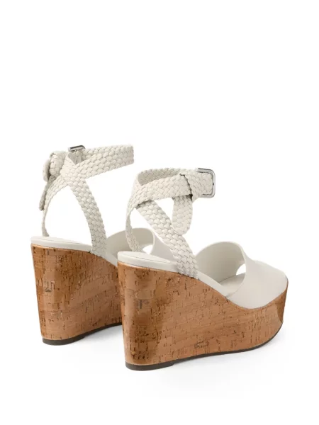 Cropp sandale Jimmy Choo cu platformă țesuți alb