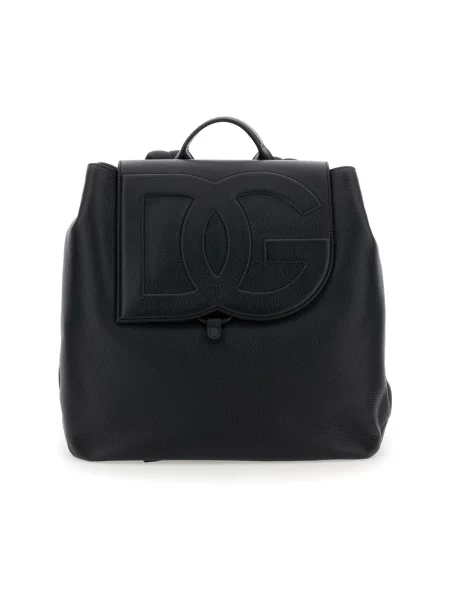 Lniana torba Dolce And Gabbana czarna