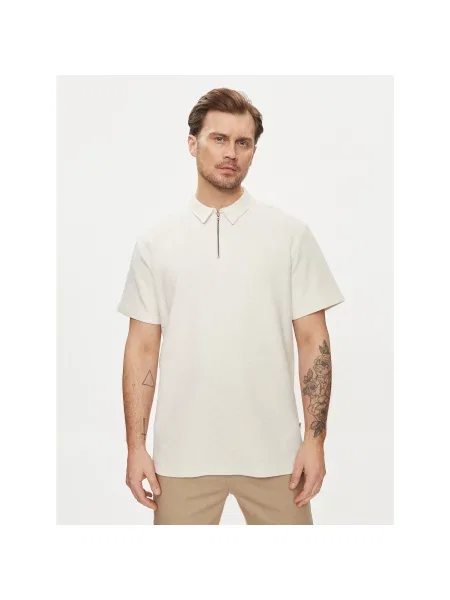 Wrangler Polo majica Rugby Écru Relaxed Fit