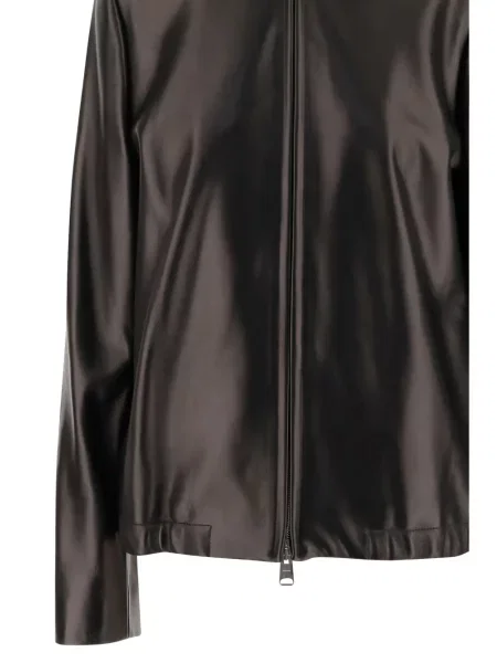Geanta de piele Khaite negru