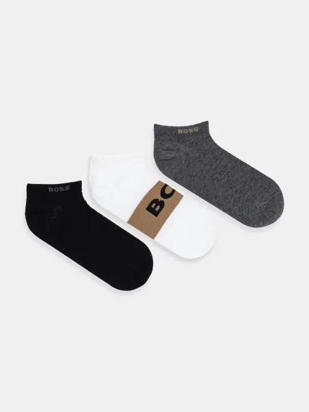 Къси чорапи BOSS 3 броя бяло