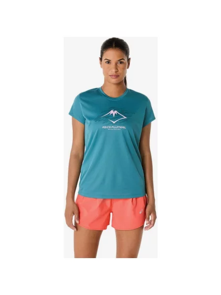Koszulka ASICS Fujitrail Logo krótki rękaw XS niebieska