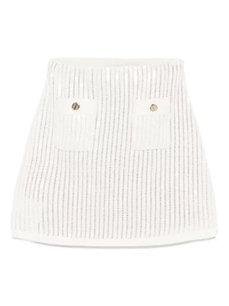 Mała mały spódnica mini Self-portrait biała