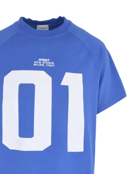 Tričko Family First s kulatým výstřihem modré