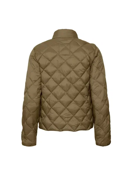 Pikowana kurtka Part Two z wysokim kołnierzem brązowa