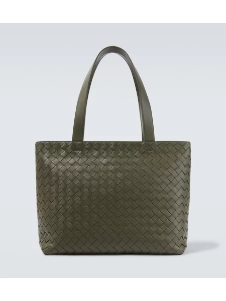 Geantă Bottega Veneta din piele verde