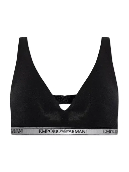 Biustonosz Emporio Armani Underwear z logo czarny