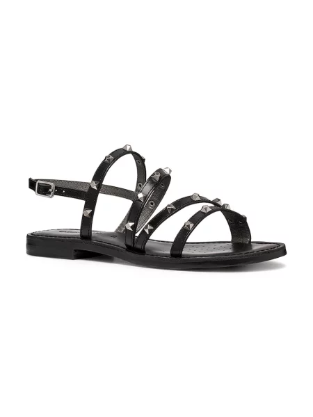 Geox sandale de piele MAALUSIAC negru