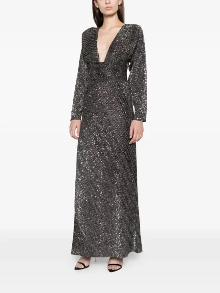 Lung rochie Missoni cu paiete gri
