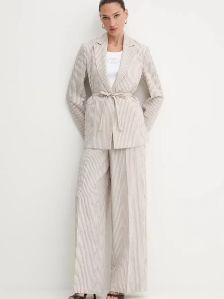 Liu Jo marynarka jednorzędowa wzorzysta beżowy