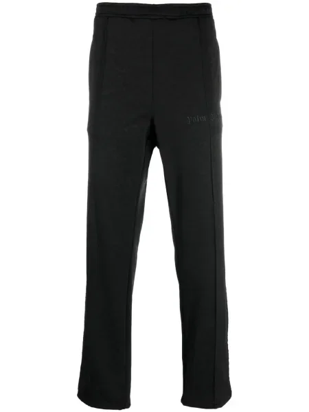 Pantaloni Palm Angels cu imagine cu model leopard alergare negru